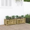 VidaXL Planters 2 Pcs, Raised Beds, Flower Boxes, Plant Pots, Flower Boxes Garden Patio Terrace, Pine Wood 837448