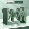 Retractable Bookend with Pen Holder - Foldable Desktop Bookshelf and Divider