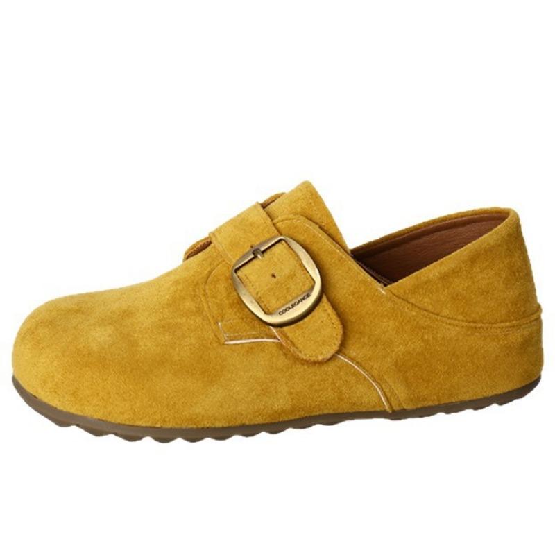 All-inclusive women's new spring and autumn flat-soled single shoes, one pedal inner height increase, soft sole retro