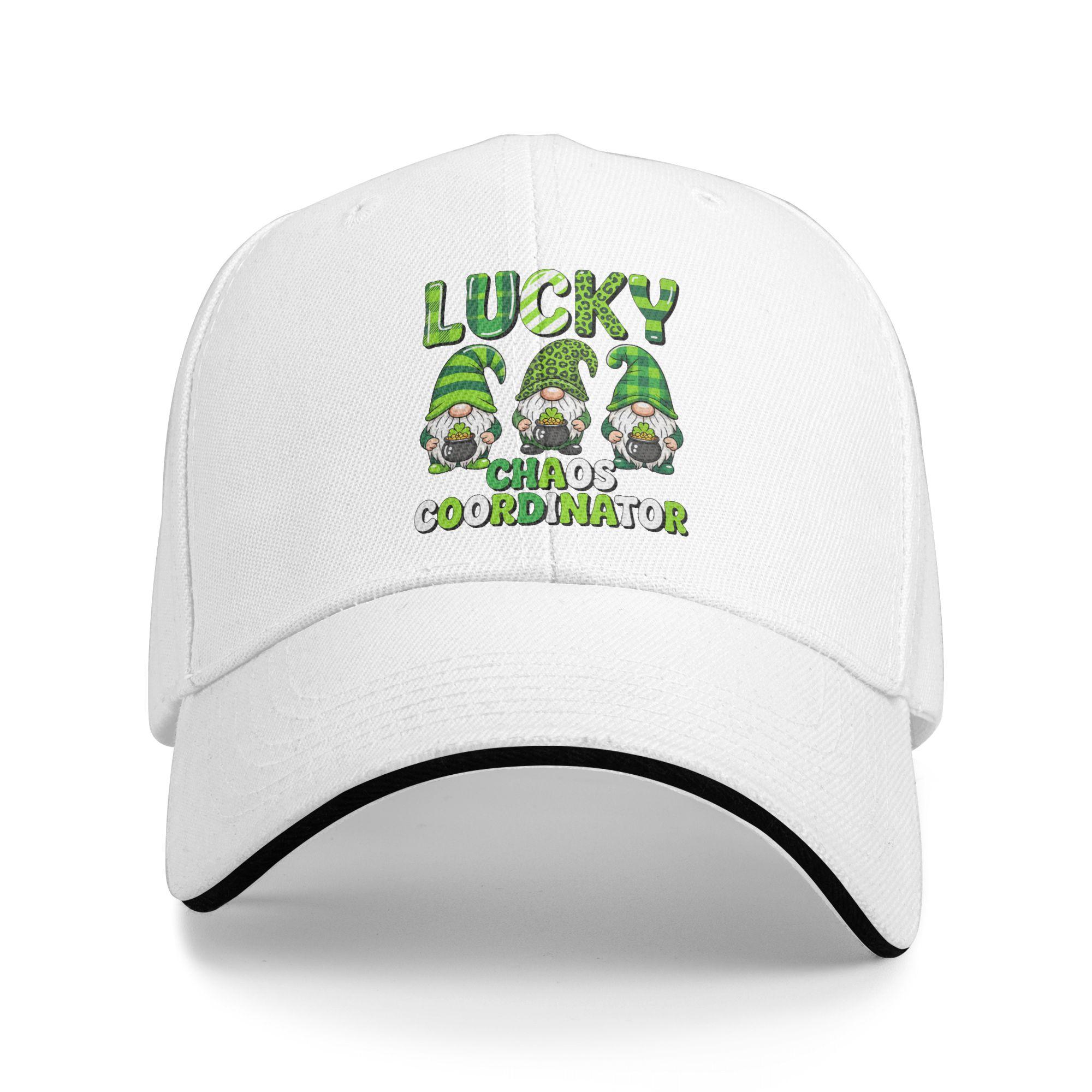 

St Patrick s Day Lucky Shamrock Leopard Gnomes Irish Baseball Cap Hip Hop Hats Spring Couple Women Hunting Camping Baseball Caps As Picture белый