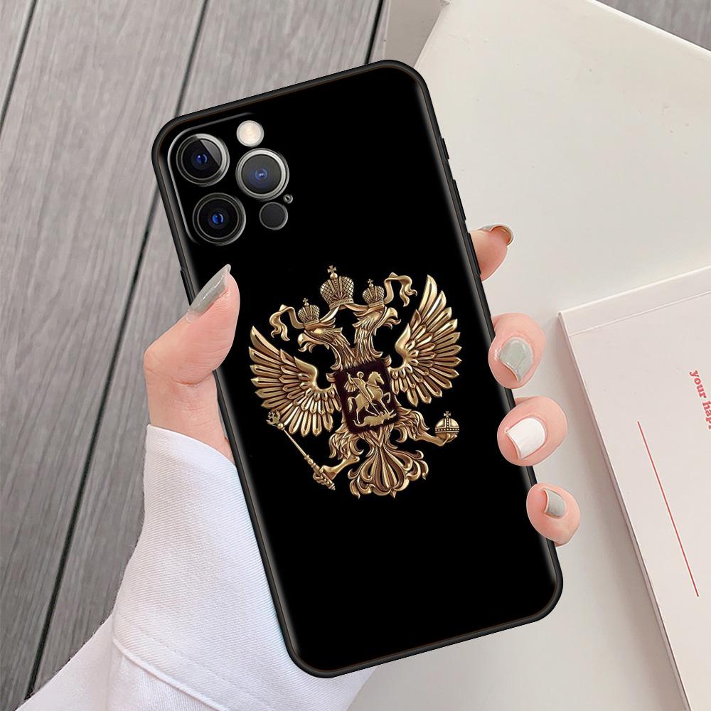 

Чехол с гербом России и российского флага для Apple iPhone 13 12 Mini 7 8 11 Pro Max X XS XR 6 6S Plus SE 2020, мягкий чехол для телефона, черный чехол iPhone 7 8 Plus