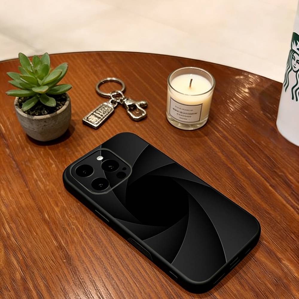 

Забавный чехол для телефона-камеры Мягкий Силиконовый черный Для IPhone 17 16 15 14 13 12 11 X XR Plus Pro Max Plus iPhone14Pro