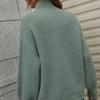 IHUASU Autumn and Winter Solid Colour Pullover Loose Women's High Neck Sweater