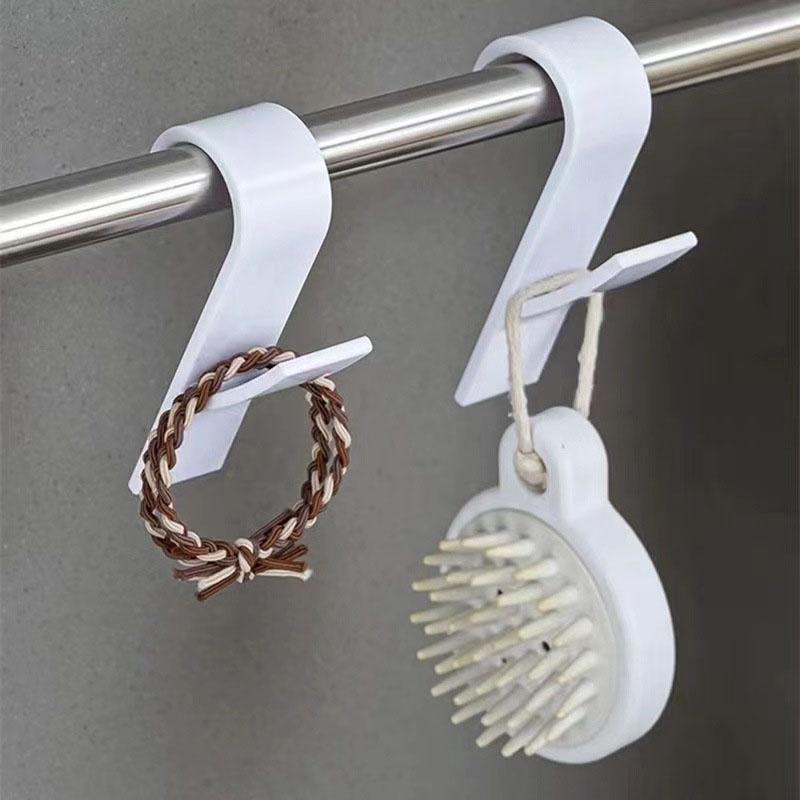 Kitchen bathroom heating bathroom creative transparent and strong plastic hooks no punching no nails S-shaped hooks S-hooks