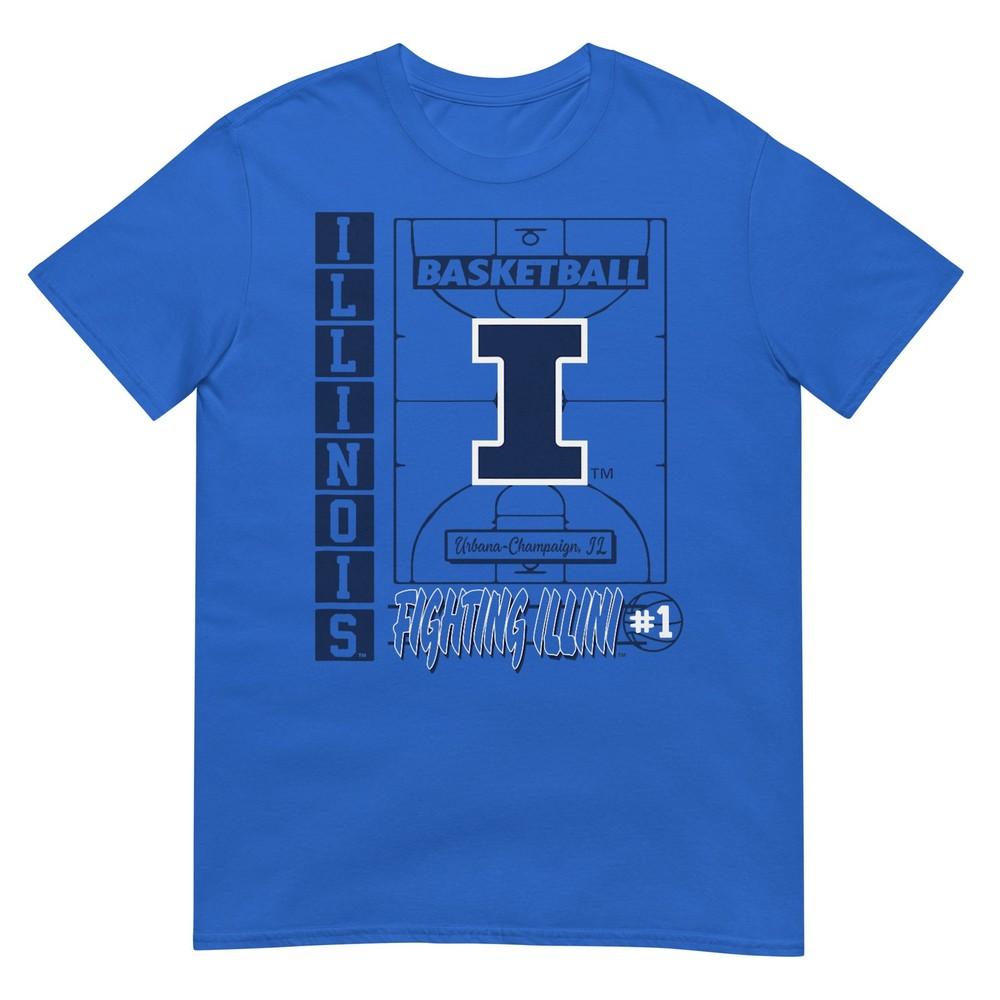 Illinois Fighting Illini Basketball Vintage Court Orange TShirt