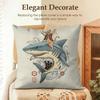 Japanese Style Cat Cushion Cover Natural Linen Organic Fabric DoubleSided Printing Sofa Home Decor Gift Pillow Case