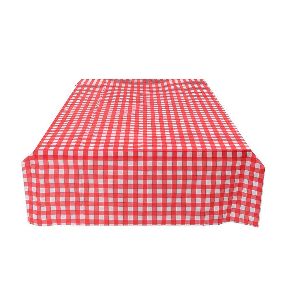Festive Checkered Disposable Tablecloth for Christmas & Valentine's Day Parties