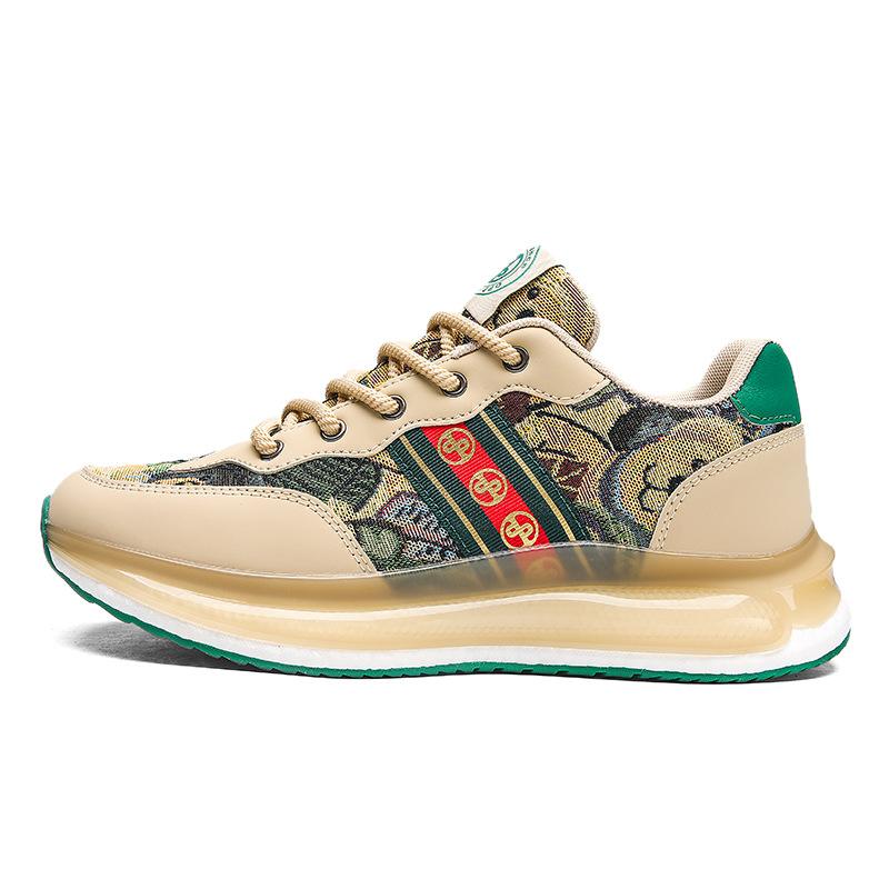 

Sneakers 2023 autumn new real popcorn soft-soled running shoes versatile couple casual shoes high-quality men s shoes 44 бежевый