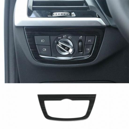 For BMW X3 G01 X4 G02 2018- Black Steel Function Control Button Frame Trim
