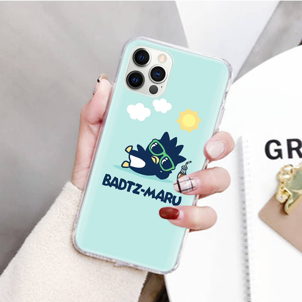 JZ1 Badtz Maru Transparent Case for Samsung A04 A14 A23 M33 M53 Realme 10 9 C35 C55 VIVO Y02 X80 Infinix Hot 30 Note 11 Tecno Spark 8P Pro