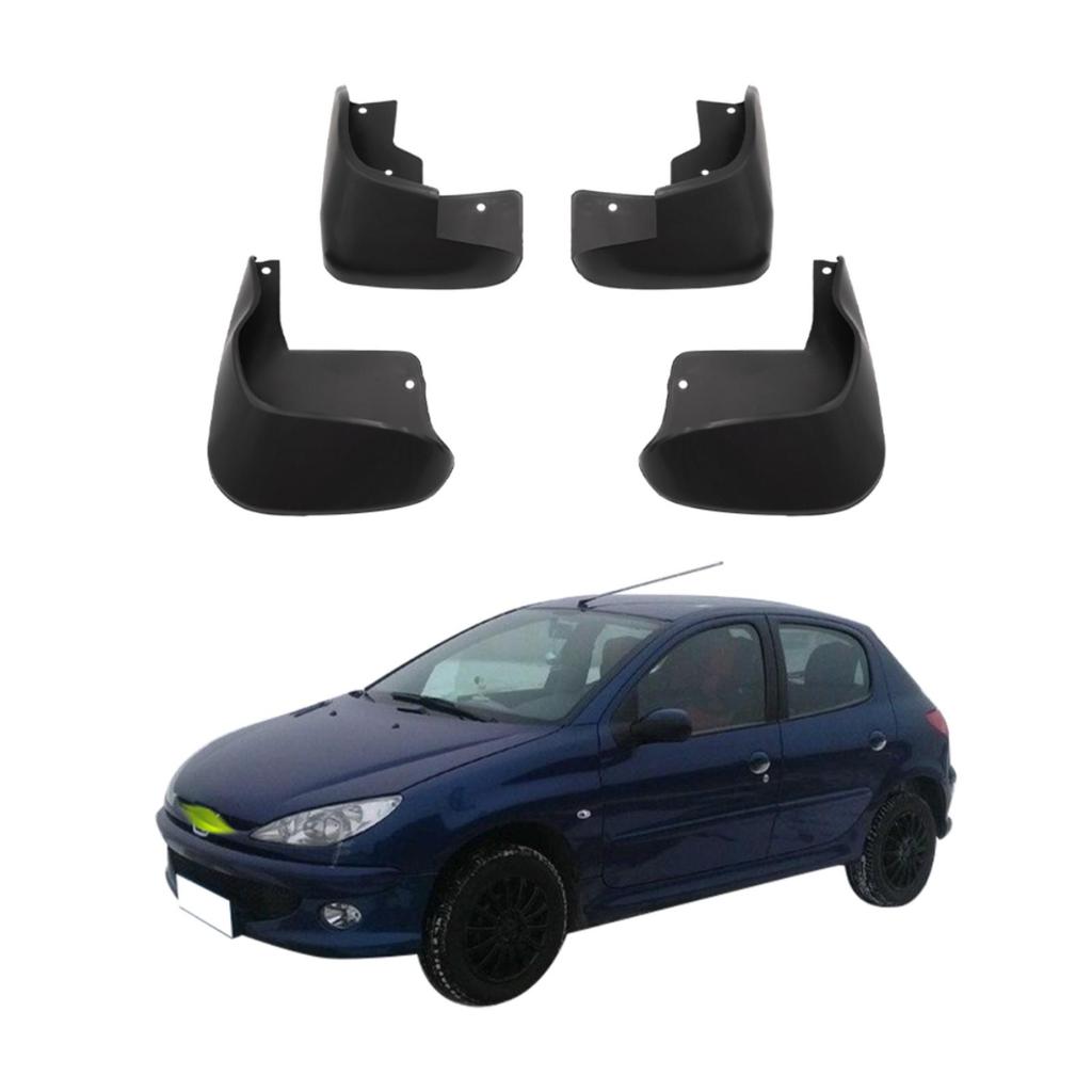 4PCS Mudguards Car Mud Flaps Compatible with Peugeot 206 1998-2012 2006 2007 2008 2009 2010 2011