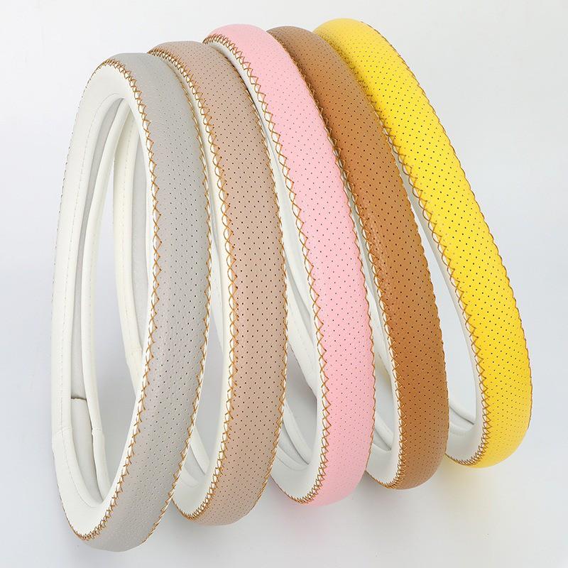 Universal Car Steering Wheel Cover Breathable Perforated All-Season Non-Slip Grip