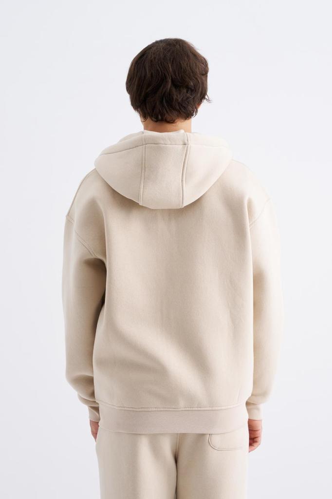 Męska Bluza Oversize Basic Rozpinana z Kapturem i Kieszeniami - Nowy Niebieski Dym