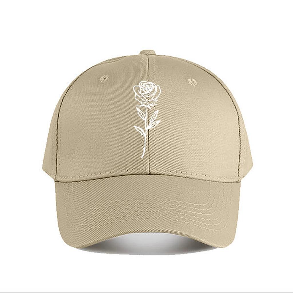 Minimalist Line Art Rose Vinyl Decal Baseball Cap Fashion Unisex Sunhat Womens Outdoor Sports Snapback Cap