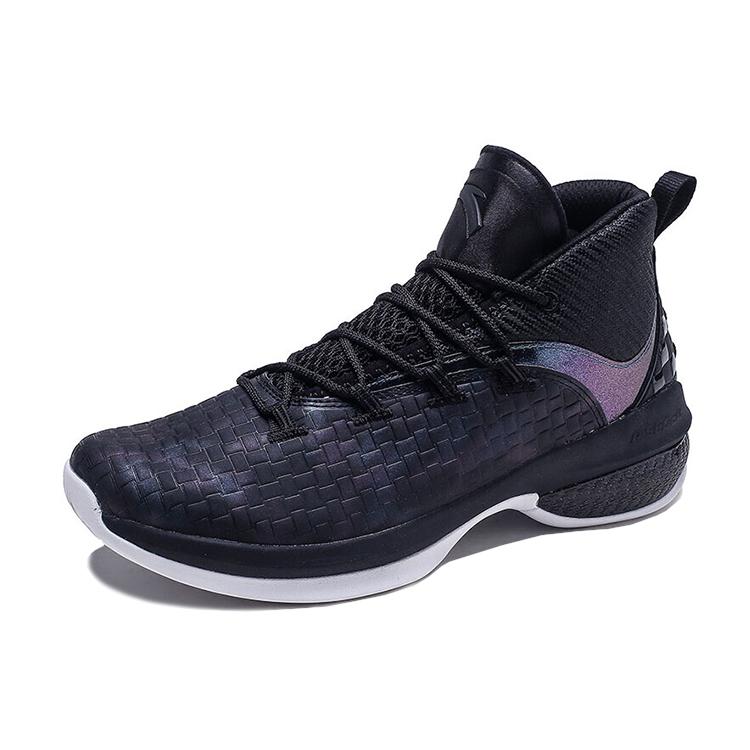 New Anta UFO2.0 Cushioning Anti Slip And Wear Resistant Coverage High Top Basketball Shoes Men's Black 11911603-5