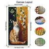 Diamond Mosaic Embroidery Abstract Cat Flower Large Size Diamond Painting New Collection Animals Diy Full Drill Jewelry Cross Stitch Kits