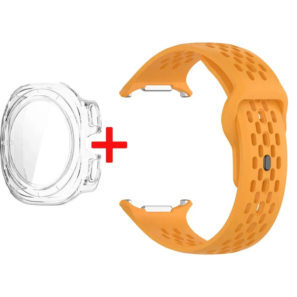 Silicone Strap+Case For Samsung Galaxy Watch Ultra 47 Sport Watchband Bracelet for Galaxy Watch Ultra Tempered Glass Cover Band
