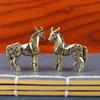 1PC Horse Figure Home Decor Ornament, Zodiac Sign, Horse Brass Statue Ornament Get Rich Immediately, Handicraft, Brass Ornament