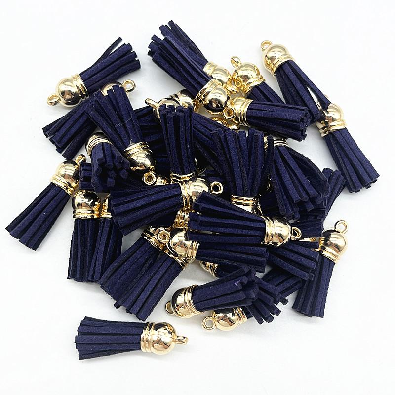 New 10pcs 38mm Vintage Leather Tassels DIY Keychain Cellphone Straps Pendant Tassels for Jewelry Earrings Findings Accessories