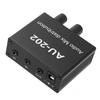 Stereo Mixer Audio Distributor 2 Input 2 Output 3.5mm Jack Plug and Play Aluminum Alloy Audio Mix Amplifier