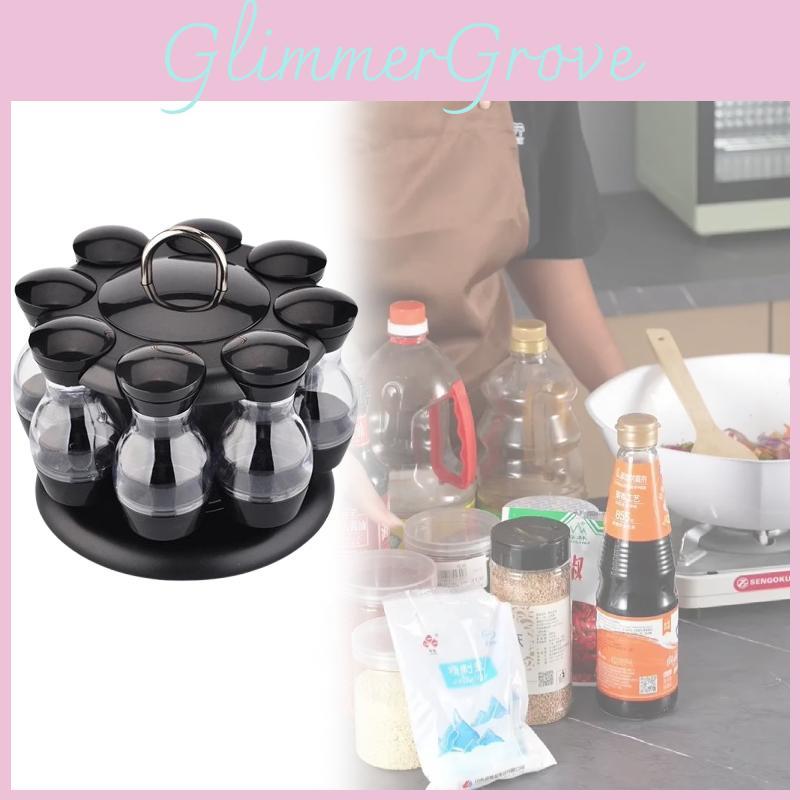 Container Spice Rotatable Durable Kitchen Countertop Home Dining Supplies Room