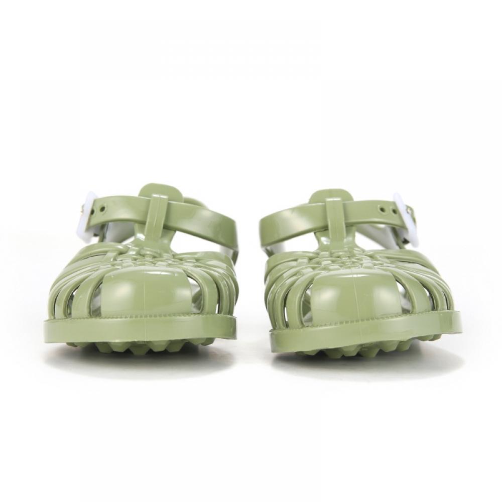 Meduse Sun 201 Olive Olive Green Kids Kids Jelly Shoes Sandals