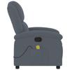 Massage Relax Chair Dark Grey Velvet