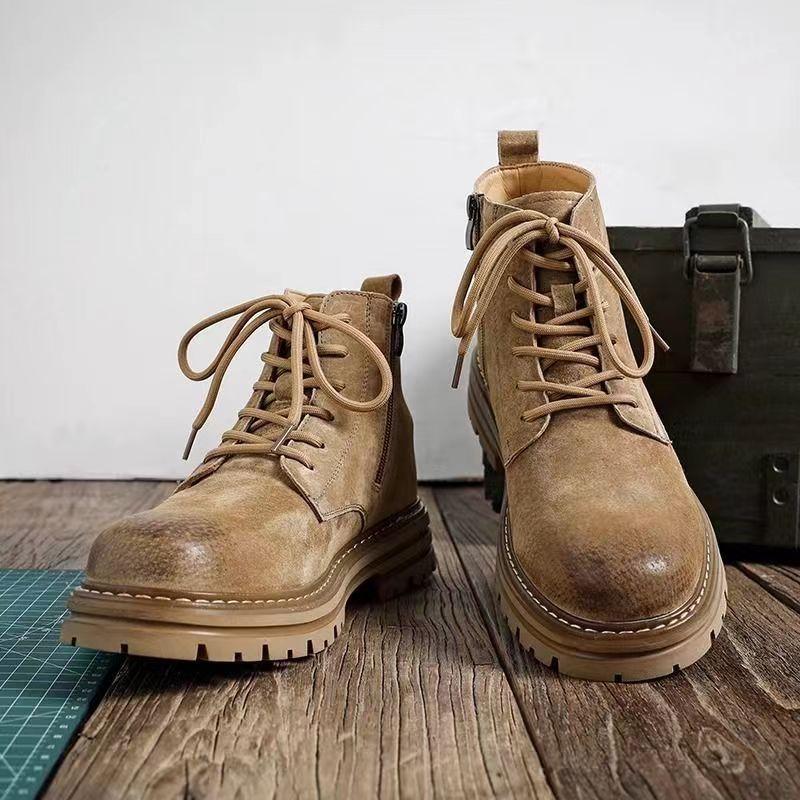 Men's American retro Martin boots Men's 2025 new autumn and winter British style tooling boots Men's platform versatile leather shoes