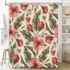 Vintage Floral Shower Curtain Decorative Bathroom Waterproof Fabric 3D Print Home Improvement Decoration