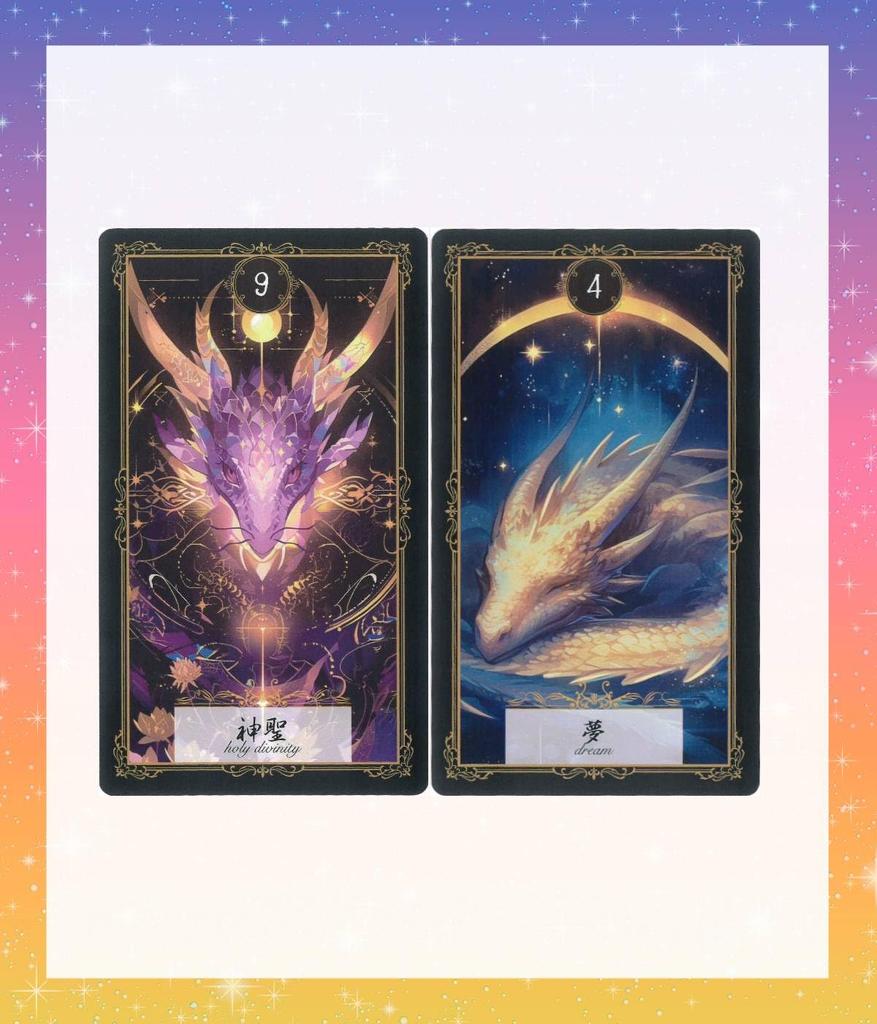 [Japanese] Dragon Zine Card Premium Oracle Cards with Japanese Commentary, Dragon God Tarot Cards, Fortune Telling [Authentic]