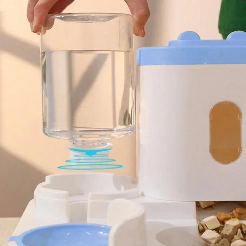 Automatischer 2-in-1 Hunde-Katzenfutter- und Wassernapf Großer Futterspender mit Bewässerungssystem für Welpen Kätzchen Haustierzubehör