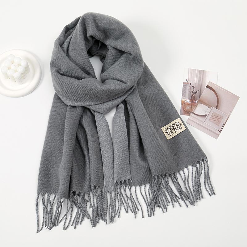 New Winter Cashmere Scarf For Women Long Warm Cashmere Shawl Hijab Wrap Female Solid Pashmina Bandana Head Scarf Bufanda