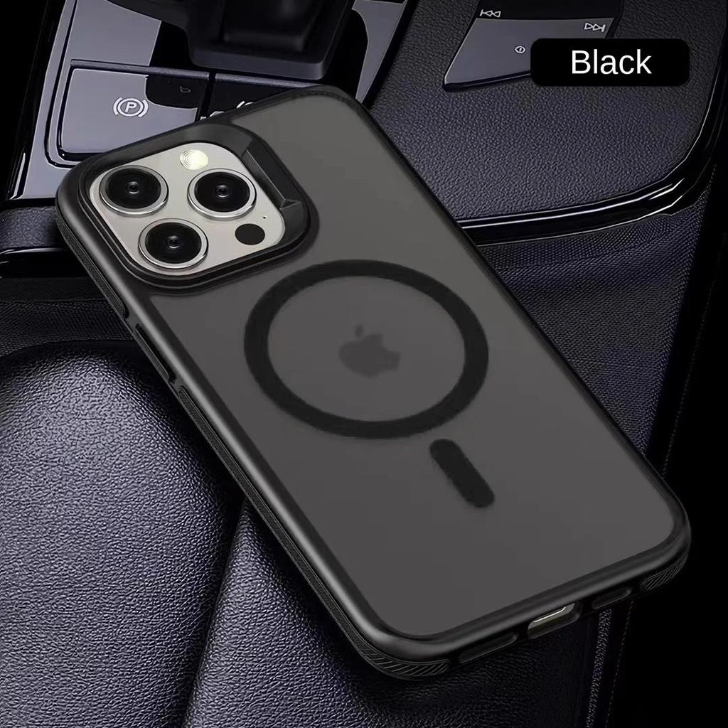 Custodia Magnetica di Lusso Opaca Traslucida Antiurto Per iPhone 16 15 11 13 12 14 Pro Max Plus Per Cover Ricarica Wireless Magsafe