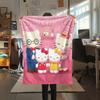1PC Hello Kitty Cute Print Flannel Blanket, High Quality All Seasons, Home Decor, Warmth and Comfort, Perfect for Christmas Gifts