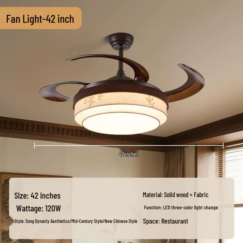 Song Dynasty Aesthetic Ceiling Light - New Chinese Style for Living Room, Bedroom & Study