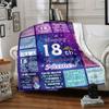 Happy 18Th Birthday Home Blankets Comfortable Soft Lightweight Allseason Multipurpose Blanket For Picnics Sofas Offices Beds Living Rooms Gifts For