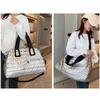 Wet Dry Separation Weekend Handbags Large Capacity Quilted Gym Bag Multifunctional Padded Shoulder Bag Waterproof for Gym Sports