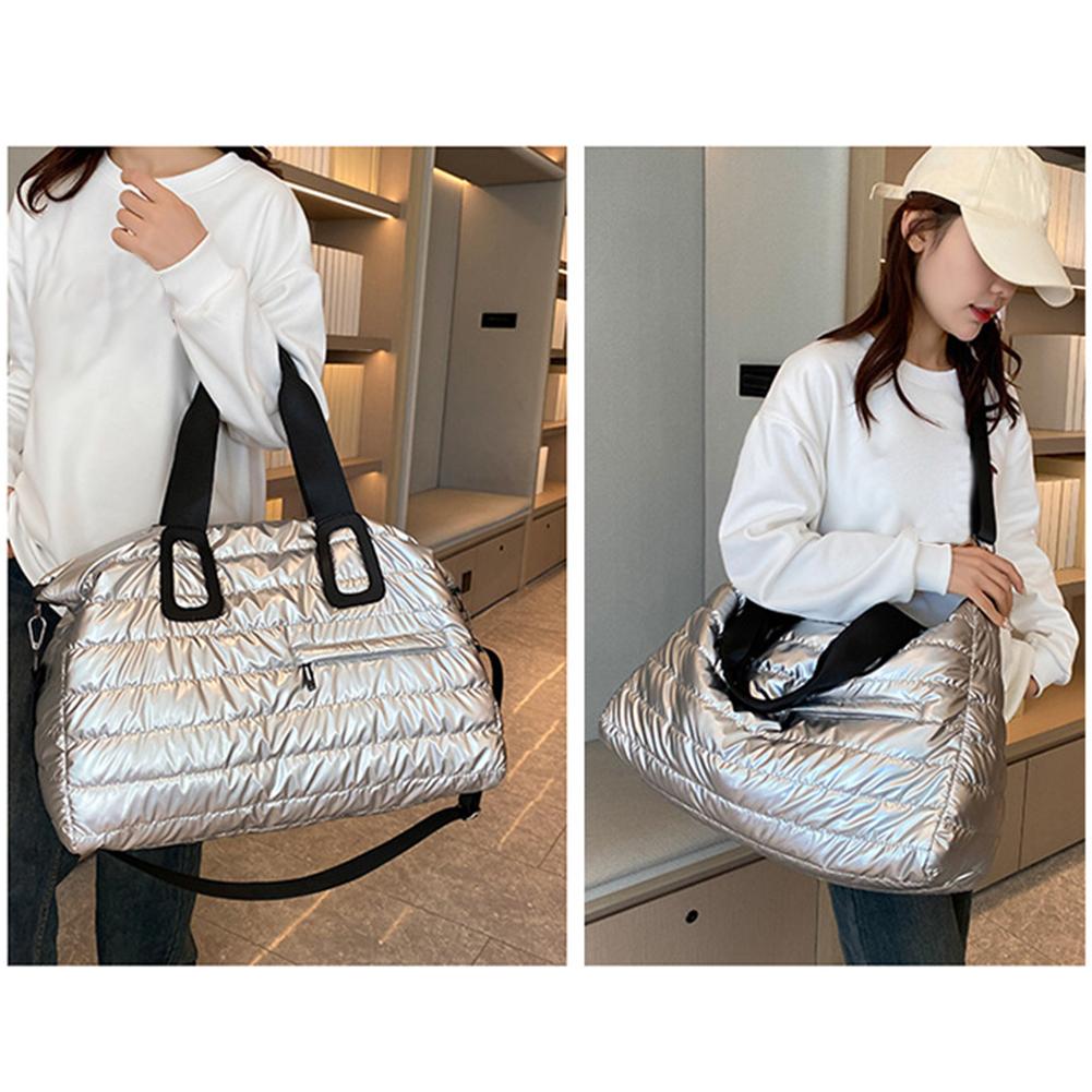 Wet Dry Separation Weekend Handbags Large Capacity Quilted Gym Bag Multifunctional Padded Shoulder Bag Waterproof for Gym Sports