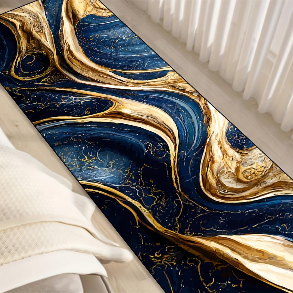 1Pcs Anti Fatigue Kitchen Rugs Abstract Area Print Waterproof Non-Slip Thick Cushioned Kitchen Mat Heavy Duty Comfort Standing Mat for Kitchen