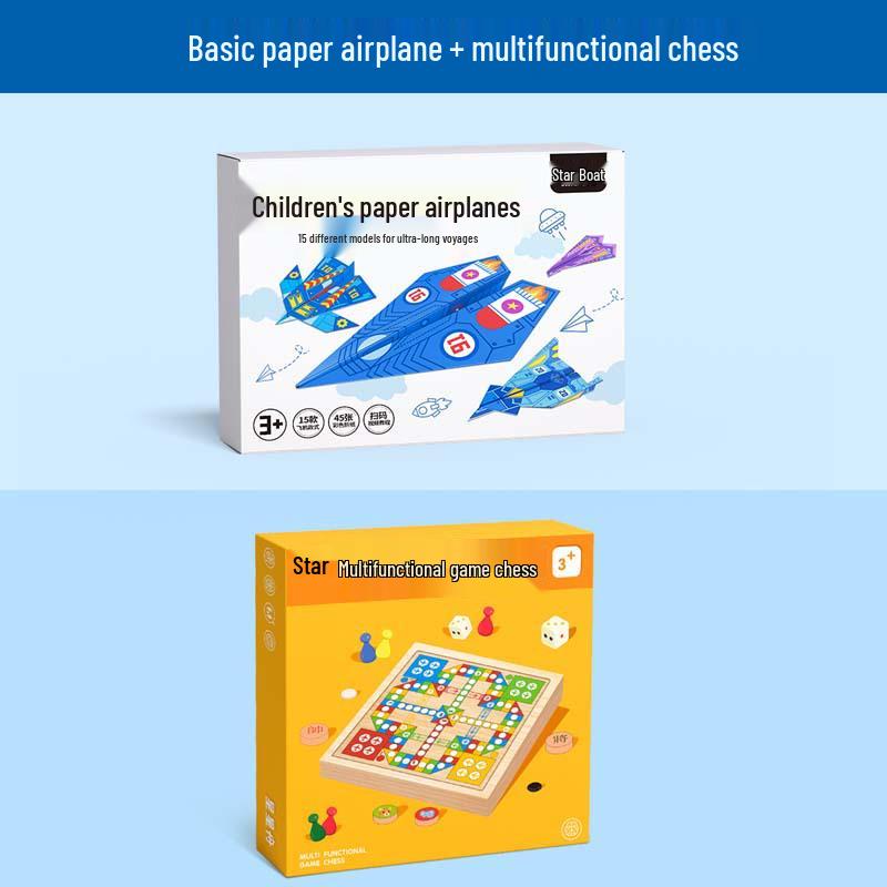 Kids' Paper Airplane Folding Set: Educational DIY Flyers for Outdoor Fun and Competitions