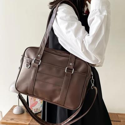 Japanese Style JK Bag Women High School Student Uniform Bag Women Simple PU Leather  Crossbody Shoulder Ita Handbags