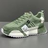 Fashion Sports Shoes Men's 2025 Spring and Autumn New Mesh Breathable Sports Shoes Fashionable Thick Soled Lace Up Casual Running Shoes