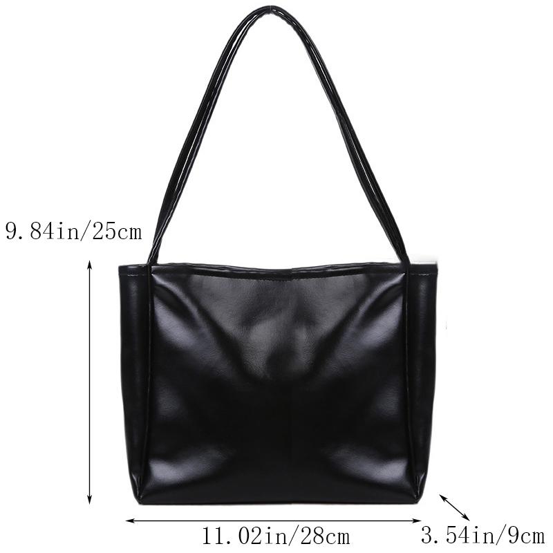 Vintage Women's Bag Large Capacity Leather Tote Handbag Korean Shoulder Bags For Female Daily Commuting