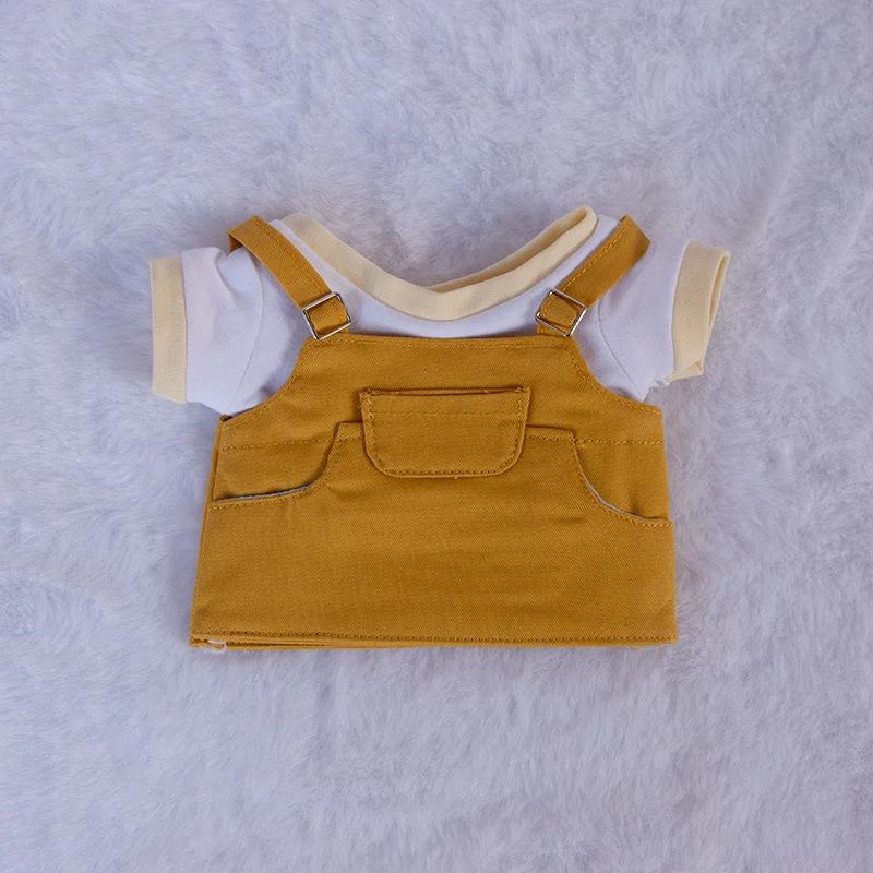 10cm 20cm Doll Clothes Outfit T-shirt Overalls Suspender Trousers Doll Accessories Changing Dressing Game Fans Gift Toy In Stock
