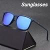 Classic Fashion Square-Frame Sunglasses Outdoor Sports and Fishing UV-Protection Eyewear Retro Polarized Driving Shades