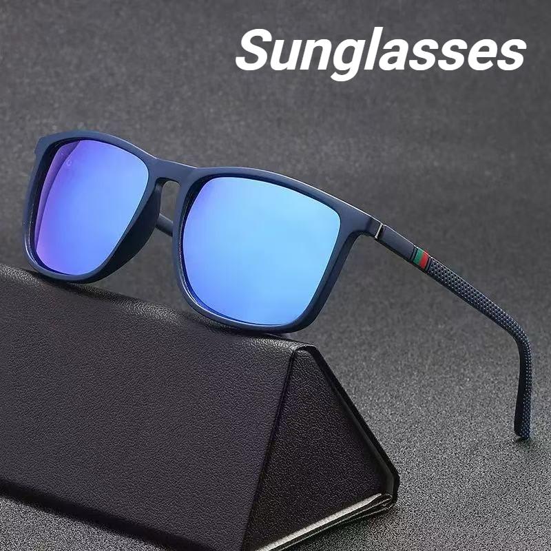 Classic Fashion Square-Frame Sunglasses Outdoor Sports And Fishing Uv-Protection Eyewear Retro Polarized Driving Shades