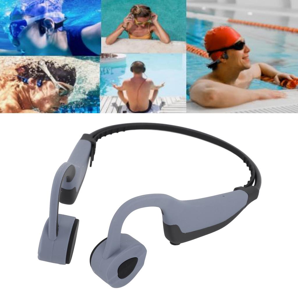 Bone Conduction Headphones IPX8 Water Resistant Comfortable Clear Sound Quality Wireless   Sport Headphones 16G Memory
