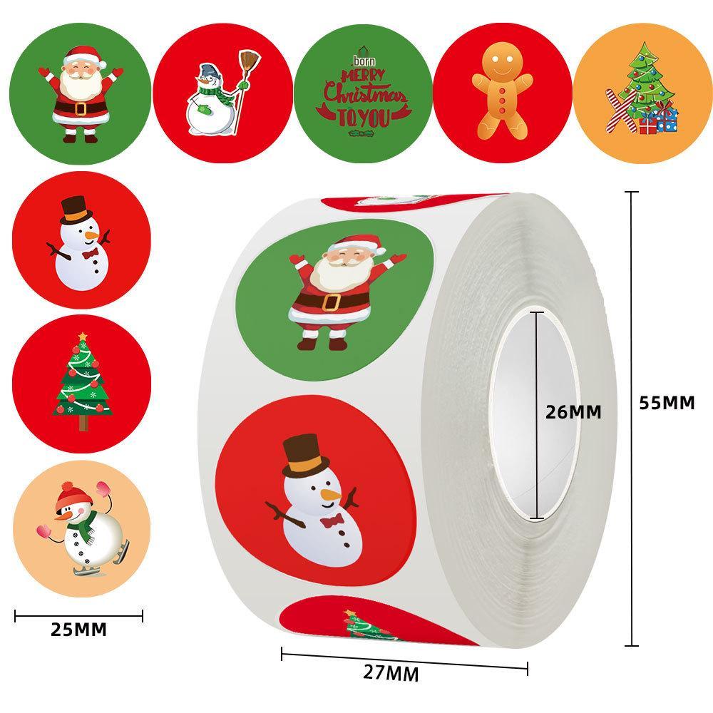 Cartoon Christmas Gift & Reward Self-Adhesive Stickers