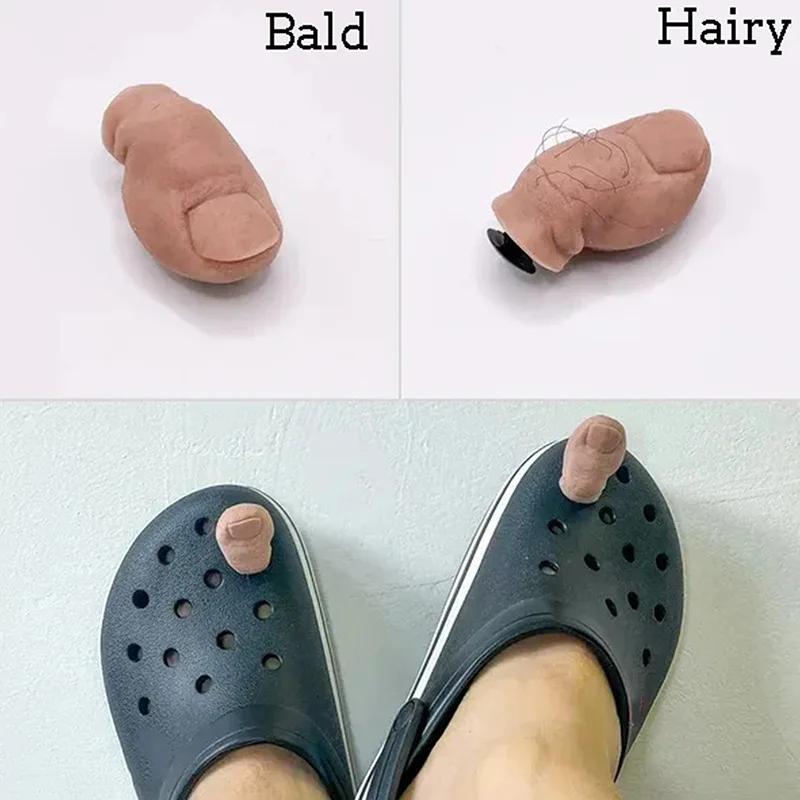 5/10Pcs Creative DIY Spoof Funny 3D Thumb Shoe Big Toe Sandal Decor Accessories Rubber Decorations Big Toe Shoe Buckle for Shoes