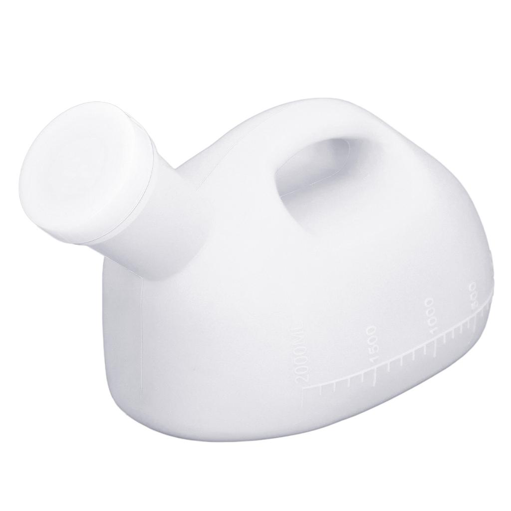 Boccetta per Urina da Uomo 2000ml Ergonomica Ampia Apertura Plastica Resistente Grande Boccetta per Pipì con Tubo per Casa Viaggio Ospedale